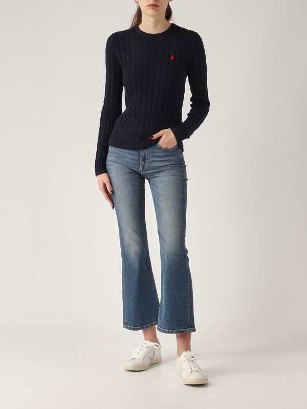 Polo Ralph Lauren Women's pima cotton sweater - Navy | Caposerio.com