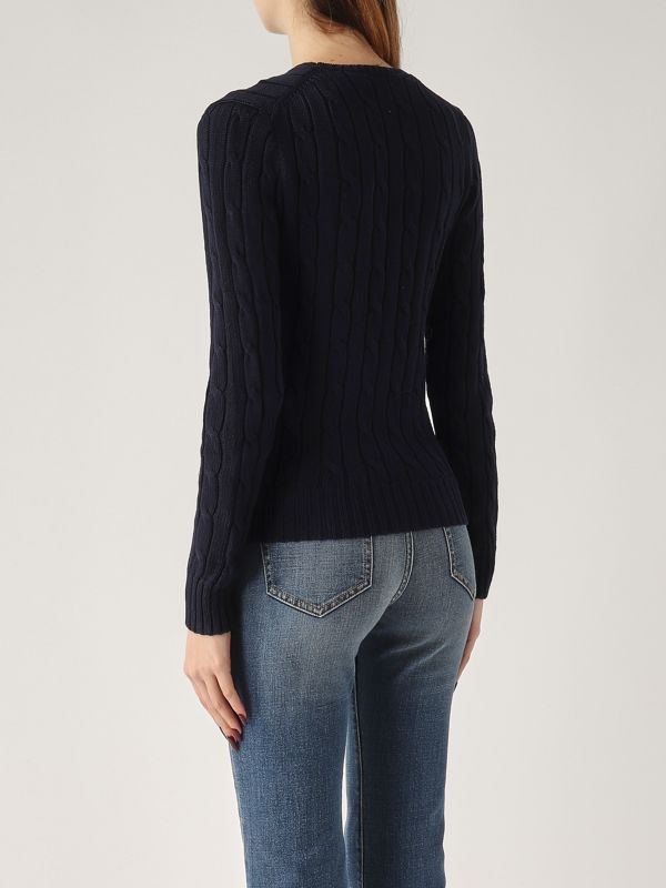 Polo Ralph Lauren Women's pima cotton sweater - Navy | Caposerio.com