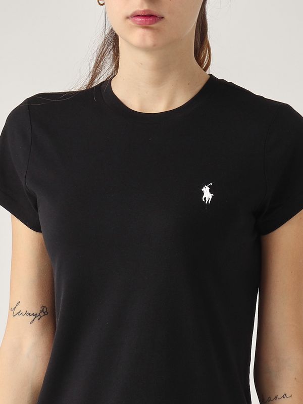 Polo Ralph Lauren Women's cotton T-shirt - Black | Caposerio.com