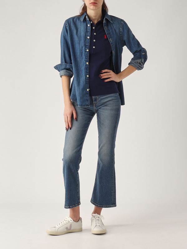 6. Women's cotton shirt Dark Denim Polo Ralph Lauren 211969458