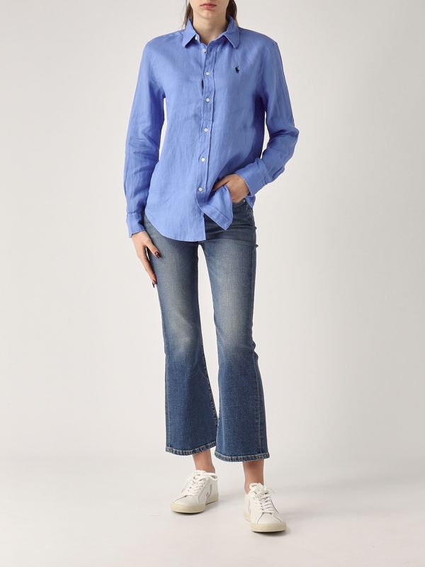 5. Women's linen shirt Blue Polo Ralph Lauren 211970730