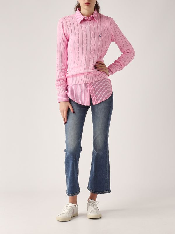 5. Women's linen shirt White-Pink Polo Ralph Lauren 211970691