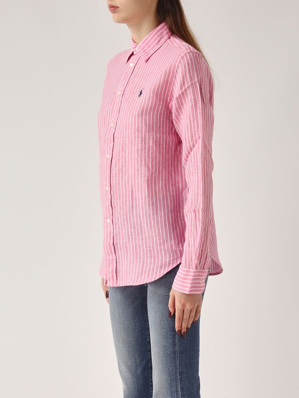 2. Women's linen shirt White-Pink Polo Ralph Lauren 211970691