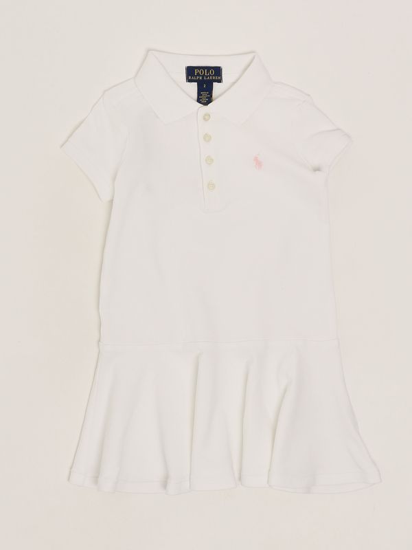 1. Vestido para niña de algodón elástico Blanco Polo Ralph Lauren 312624740