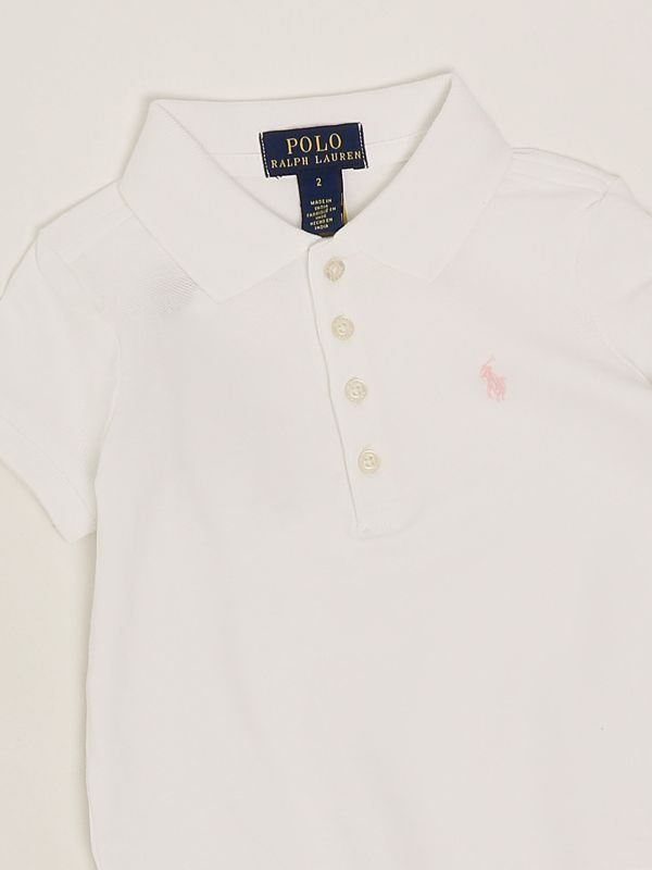 3. Vestido para niña de algodón elástico Blanco Polo Ralph Lauren 312624740