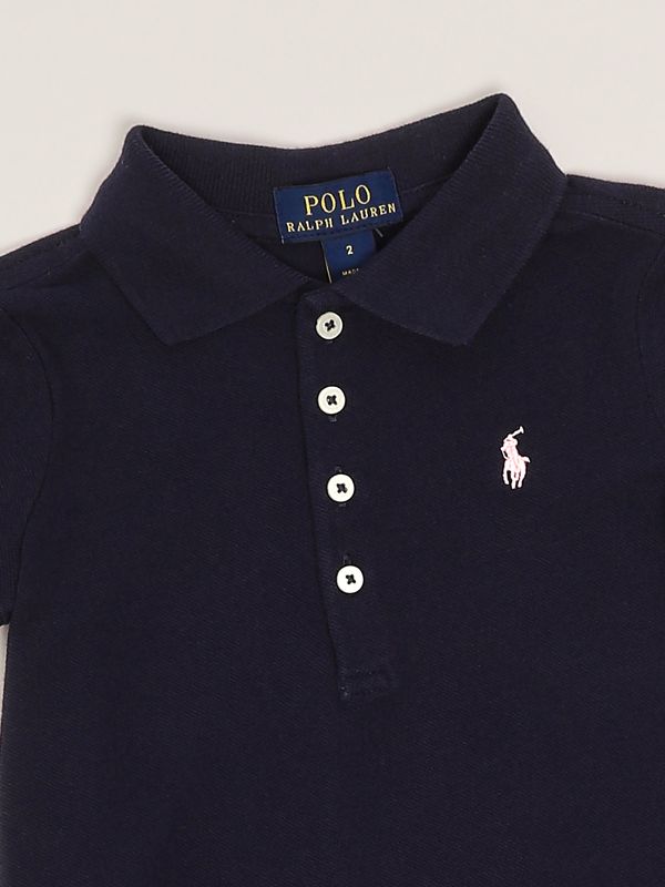 3. Vestido para niña de algodón elástico Azul Marino Polo Ralph Lauren 312624740