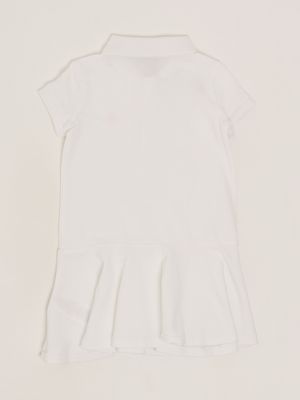 2. Vestido para niña de algodón elástico Blanco