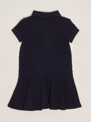 2. Vestido para niña de algodón elástico Azul Marino