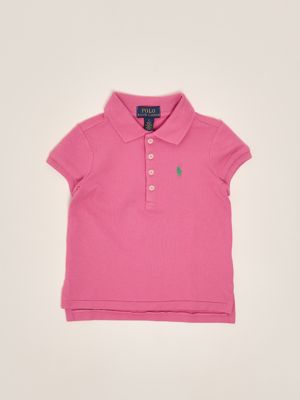 1. Poloshirt aus Stretch-Baumwolle für Mädchen Rosa