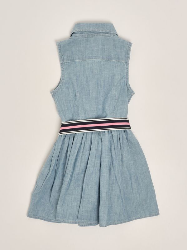 2. Vestido de niña de algodón Denim claro Polo Ralph Lauren 312934151