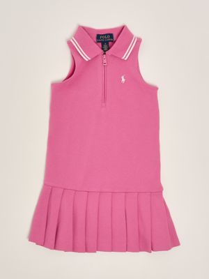 Girl's stretch cotton dress Pink Polo Ralph Lauren