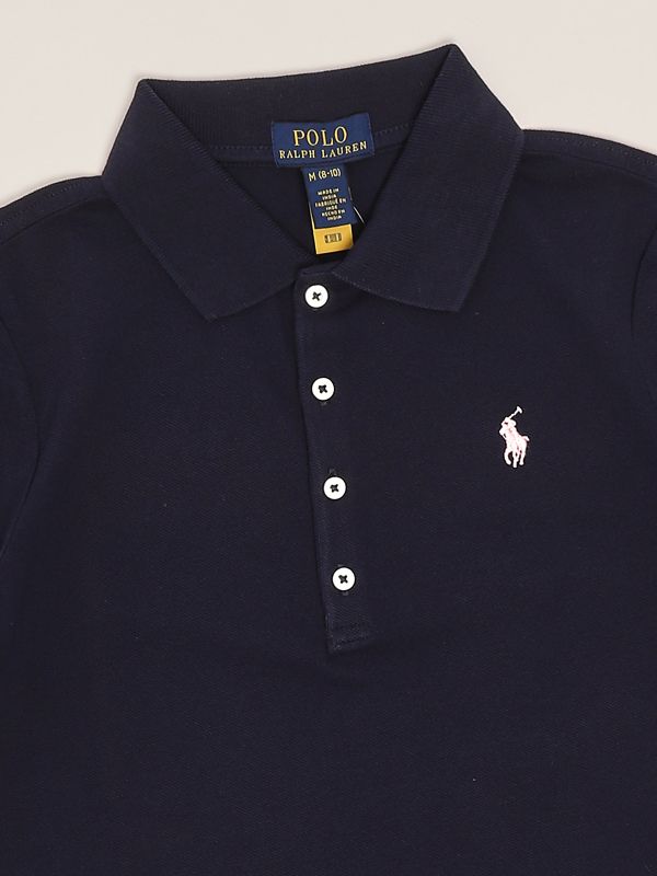 3. Girl's stretch cotton polo shirt Navy Blue Polo Ralph Lauren 313573242