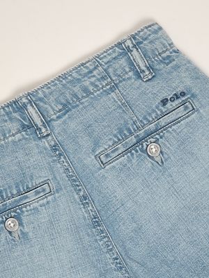3. Shorts de algodón para niña Denim Claro
