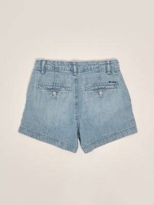 2. Shorts de algodón para niña Denim Claro