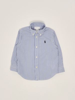 Polo Ralph Lauren Cotton newborn shirt - White-Blue | Caposerio.com
