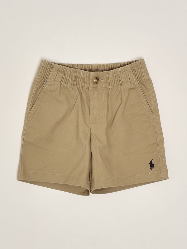 Boy's stretch cotton bermuda shorts 320855350 Khaki