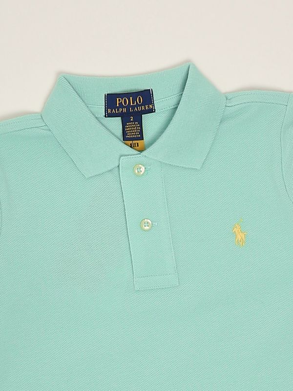 3. Boy's cotton pique polo shirt Water Green Polo Ralph Lauren 322703632