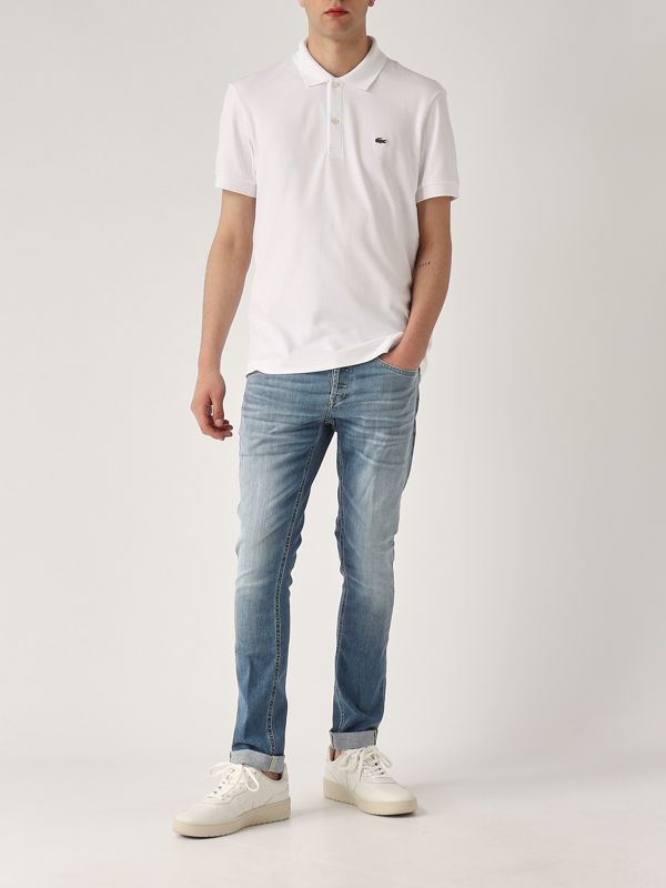 5. Pima cotton polo shirt for men White Lacoste dh2050