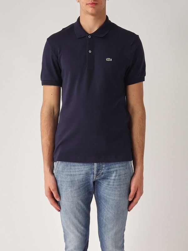 1. Pima cotton polo shirt for men Navy Lacoste dh2050
