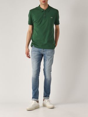 5. Pima cotton polo shirt for men Green Forest