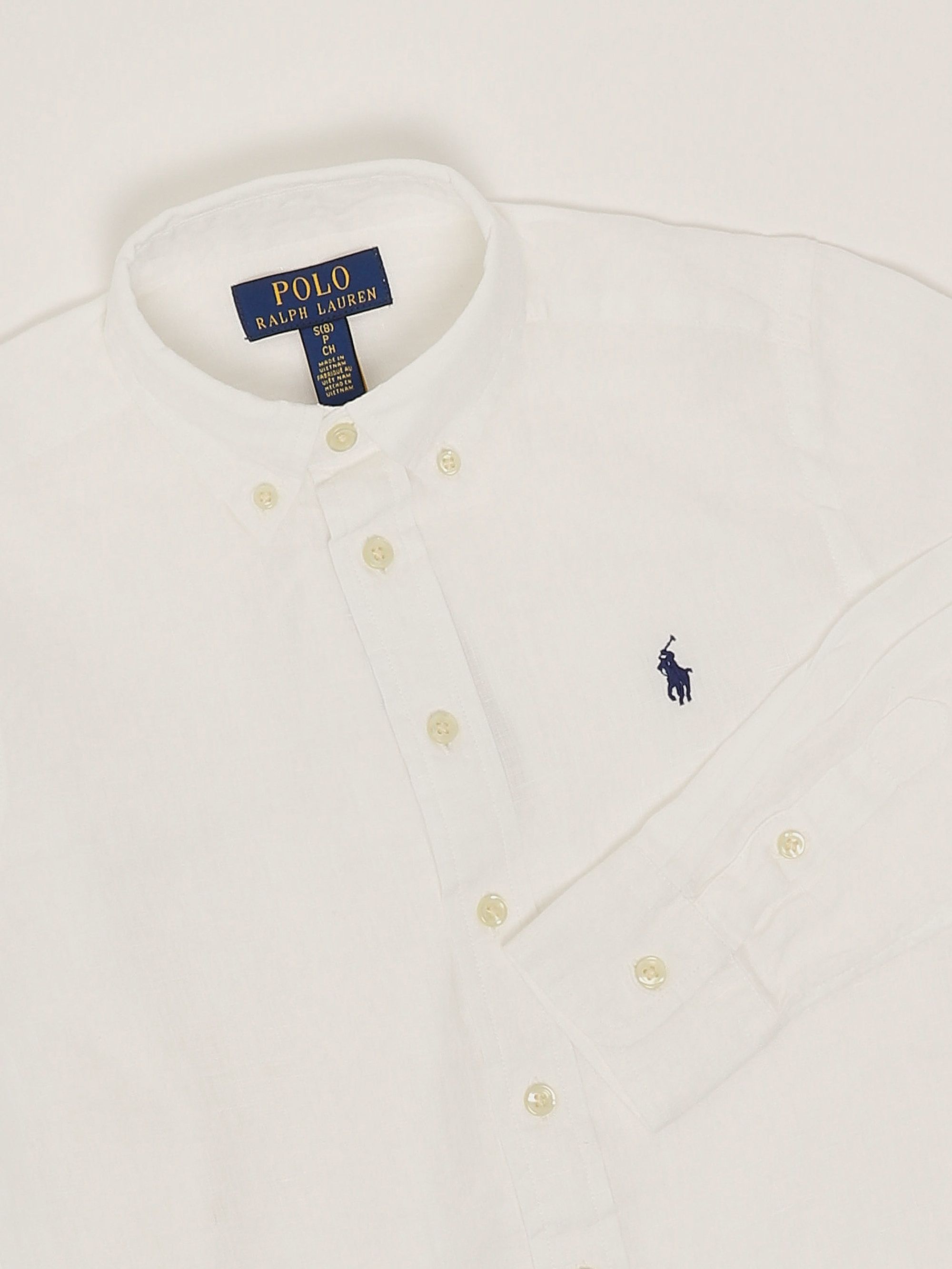 Linen baby shirt 323967600 White | Caposerio.com