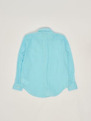 2. Linen baby shirt Azure