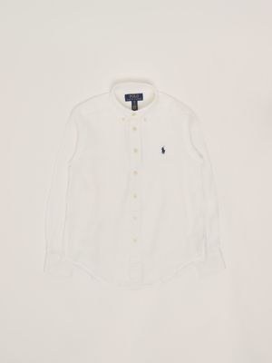 1. Linen baby shirt White