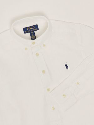 3. Linen baby shirt White
