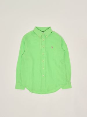 1. Linen baby shirt Green