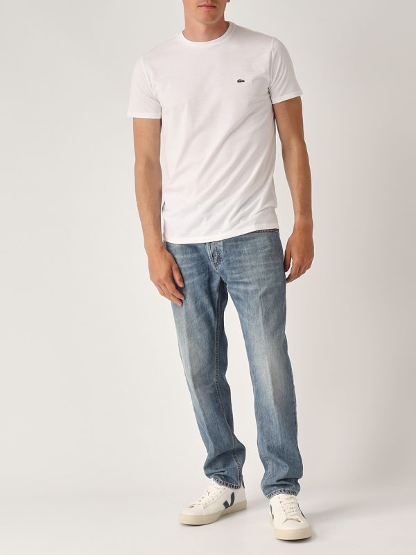 5. Pima Cotton T-shirt for men White Lacoste th6709