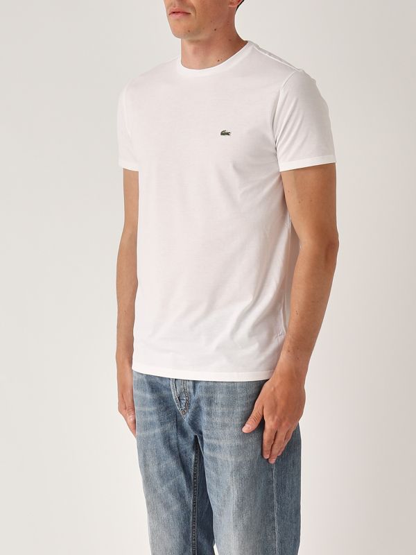 2. Pima Cotton T-shirt for men White Lacoste th6709