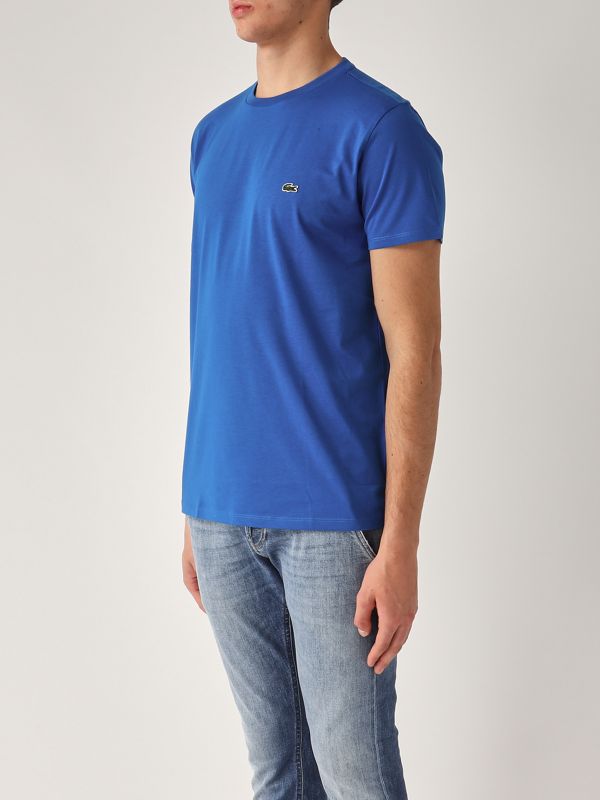 2. Pima Cotton T-shirt for men Royal Blue Lacoste th6709