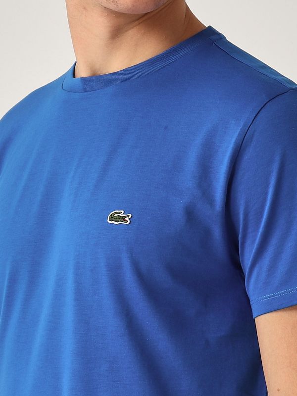 4. Pima Cotton T-shirt for men Royal Blue Lacoste th6709