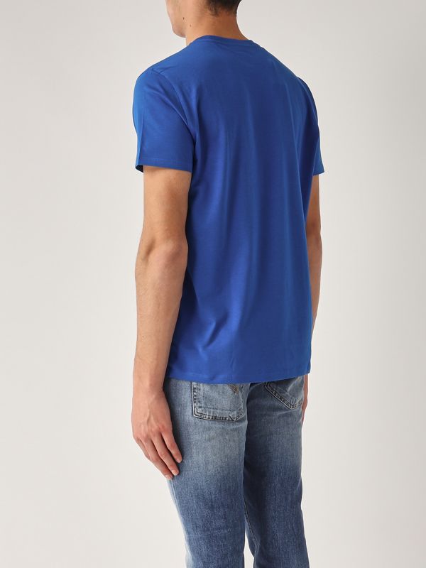 3. Pima Cotton T-shirt for men Royal Blue Lacoste th6709