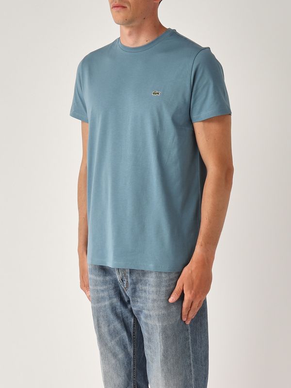 2. Pima Cotton T-shirt for men Sugarloaf Paper Lacoste th6709