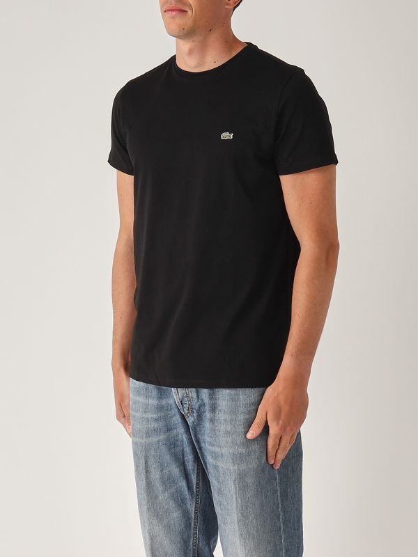 2. Pima Cotton T-shirt for men Black Lacoste th6709