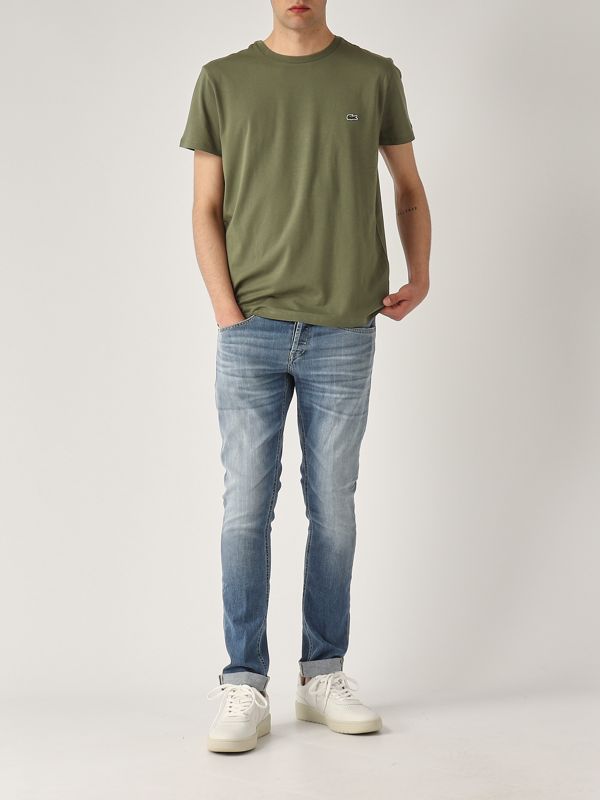 5. Pima Cotton T-shirt for men Olive green Lacoste th6709