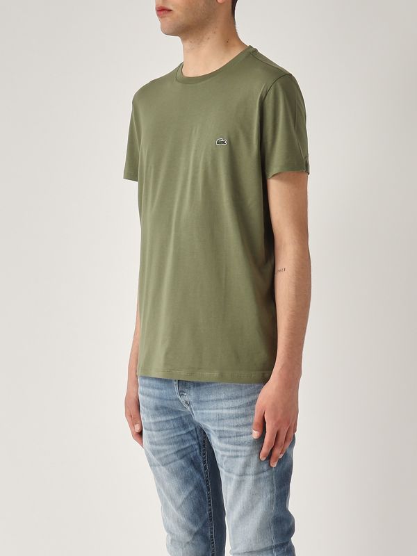 2. Pima Cotton T-shirt for men Olive green Lacoste th6709
