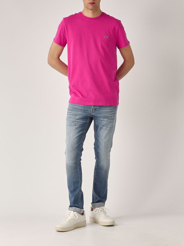 5. Pima Cotton T-shirt for men Deep Pink Lacoste th6709