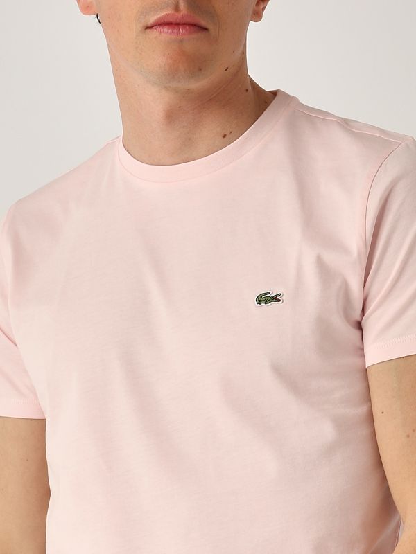 4. Pima Cotton T-shirt for men Pink Lacoste th6709