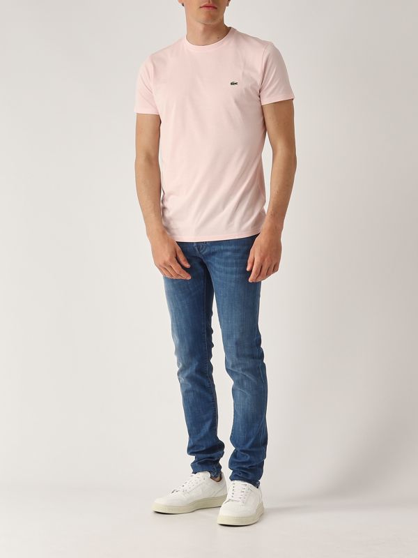 5. Pima Cotton T-shirt for men Pink Lacoste th6709