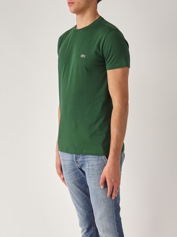 2. Pima Cotton T-shirt for men Green Lacoste th6709