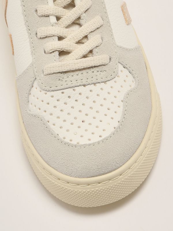 5. Baskets en cuir V-10 chromefree pour filles Blanc-Platine Veja cx0520620c