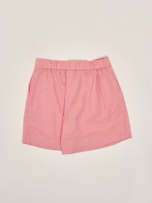 2. Shorts para niña de lino y algodón Rosa Twinset 251gj2403