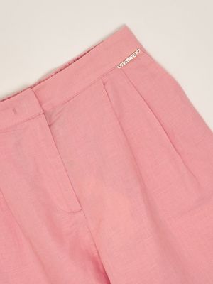 3. Shorts para niña de lino y algodón Rosa