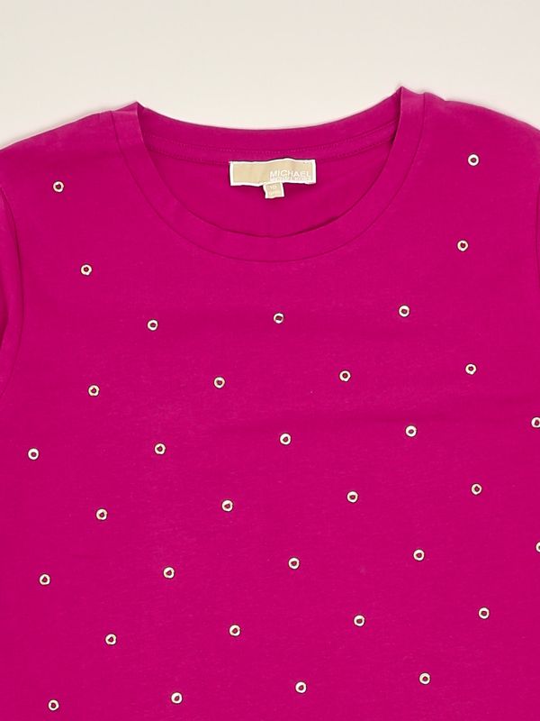 3. Stretch cotton T-shirt for girls Violet Michael Kors r30318