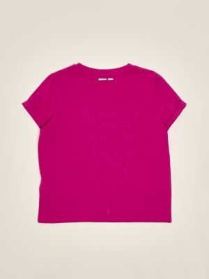 2. Stretch cotton T-shirt for girls Violet