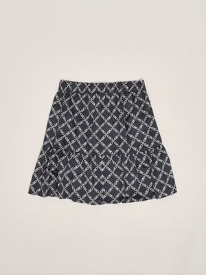 2. Satin baby girl skirt Blue-White