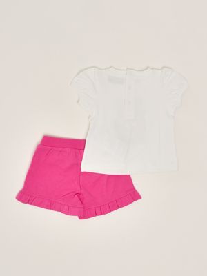 2. Ensemble en coton extensible pour fille Blanc-Fragola