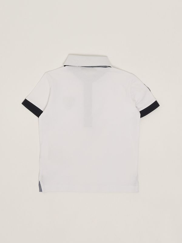 2. Polo bambino in cotone stretch Bianco Blauer 25sblkt02464006818